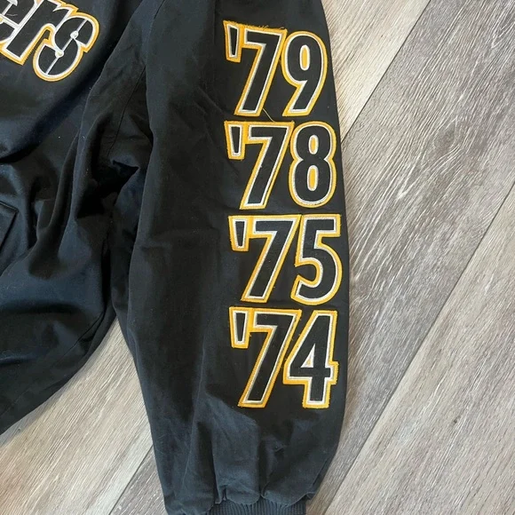 Pittsburgh Steelers Vintage NFL Reversible Bomber Jacket men’s 5XL SUPER RARE